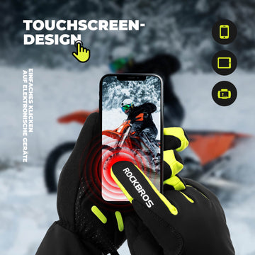 smartphone handschuhe winter ROCKBROS Winter Beheizte Fahrradhandschuhe Touchscreen Handschuhe M-2X –  ROCKBROS-DE