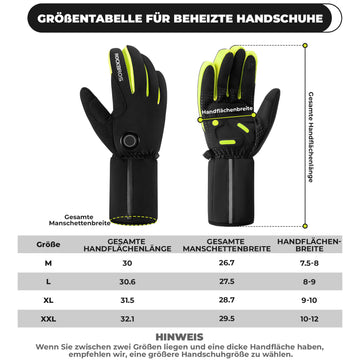 ROCKBROS Winter Beheizte Fahrradhandschuhe Touchscreen Handschuhe M-2X –  ROCKBROS-DE
