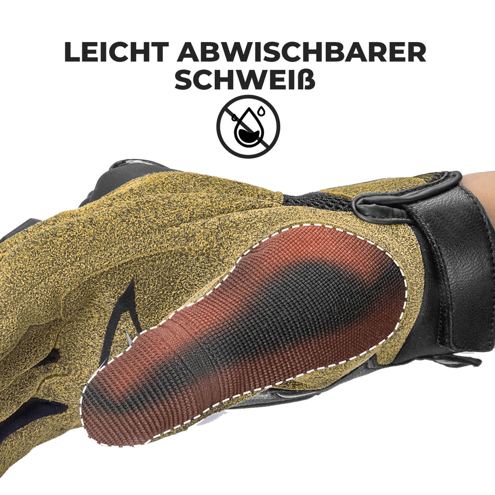 ROCKBROS Winter Fahrradhandschuhe Atmungsaktiv Schlagfest Touchscreen Braun