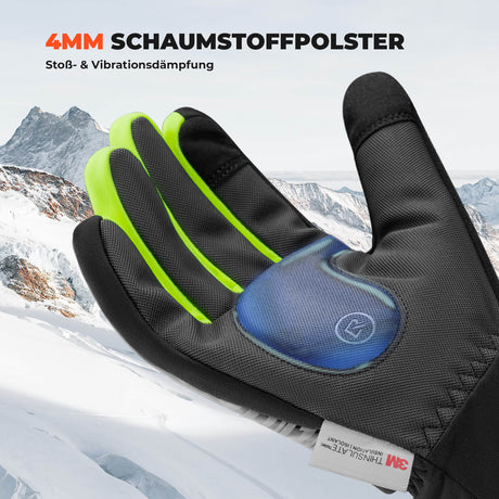 ROCKBROS Winter Fahrradhandschuhe Touchscreen Warm Winddicht