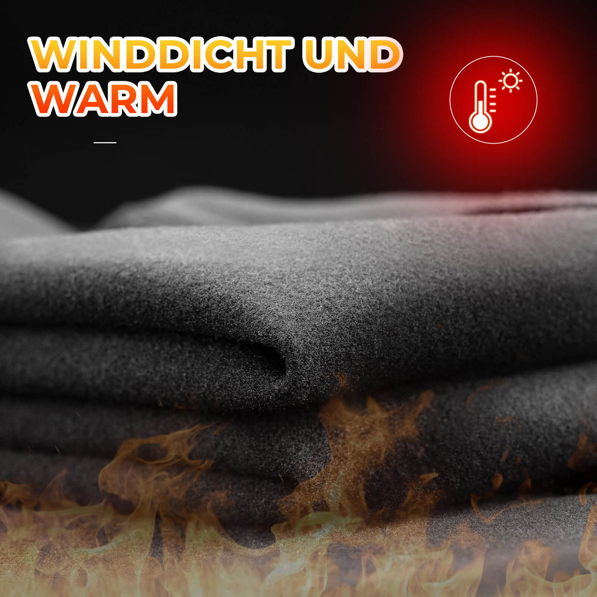 ROCKBROS Winter Fahrradjacke Herren Winddicht Thermo Softshelljacke mit Kapuze