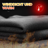ROCKBROS Winter Fahrradjacke Herren Winddicht Thermo Softshelljacke mit Kapuze