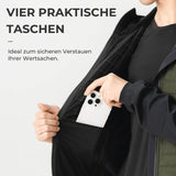 ROCKBROS Winter Fahrradjacke Herren Winddicht Thermo Softshelljacke mit Kapuze