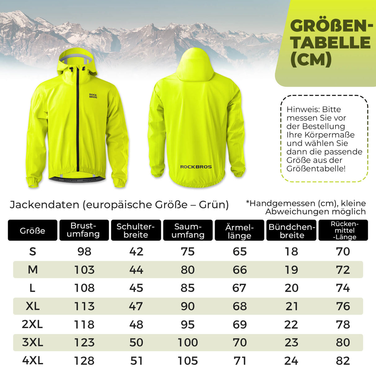 ROCKBROS Winter Jacke Regenjacke Leicht Wasserdicht HerrenDamen