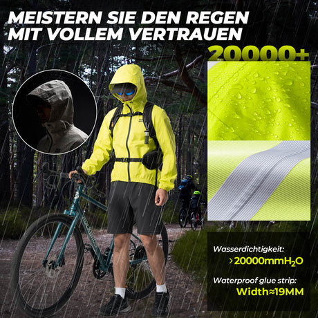 ROCKBROS Winter Jacke Regenjacke Leicht Wasserdicht HerrenDamen
