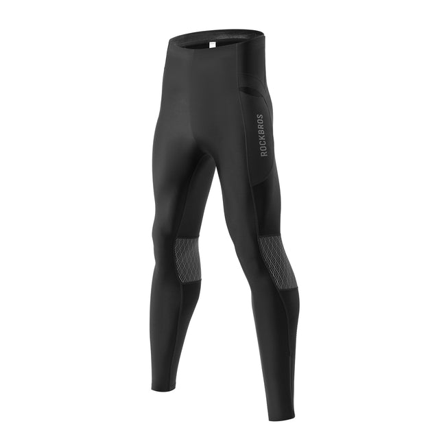 ROCKBROS Winter Thermo-Fahrradhose Fleece-Kompressions-Leggings 3 Taschen