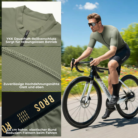 Herren Radtrikot Kurzarm – Atmungsaktiv & schnelltrocknendes Rennrad Trikot