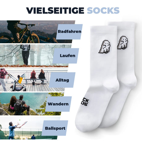 Rennrad‑Socken – Atmungsaktiv mit verstärkter Ferse, 2 Paar