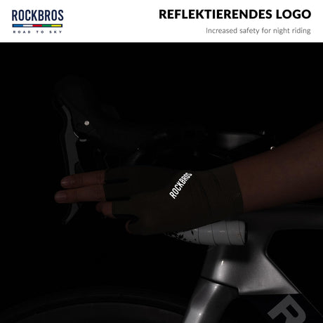Road To Sky Fahrradhandschuhe – Fingerlose, Atmungsaktive & Reflektierende