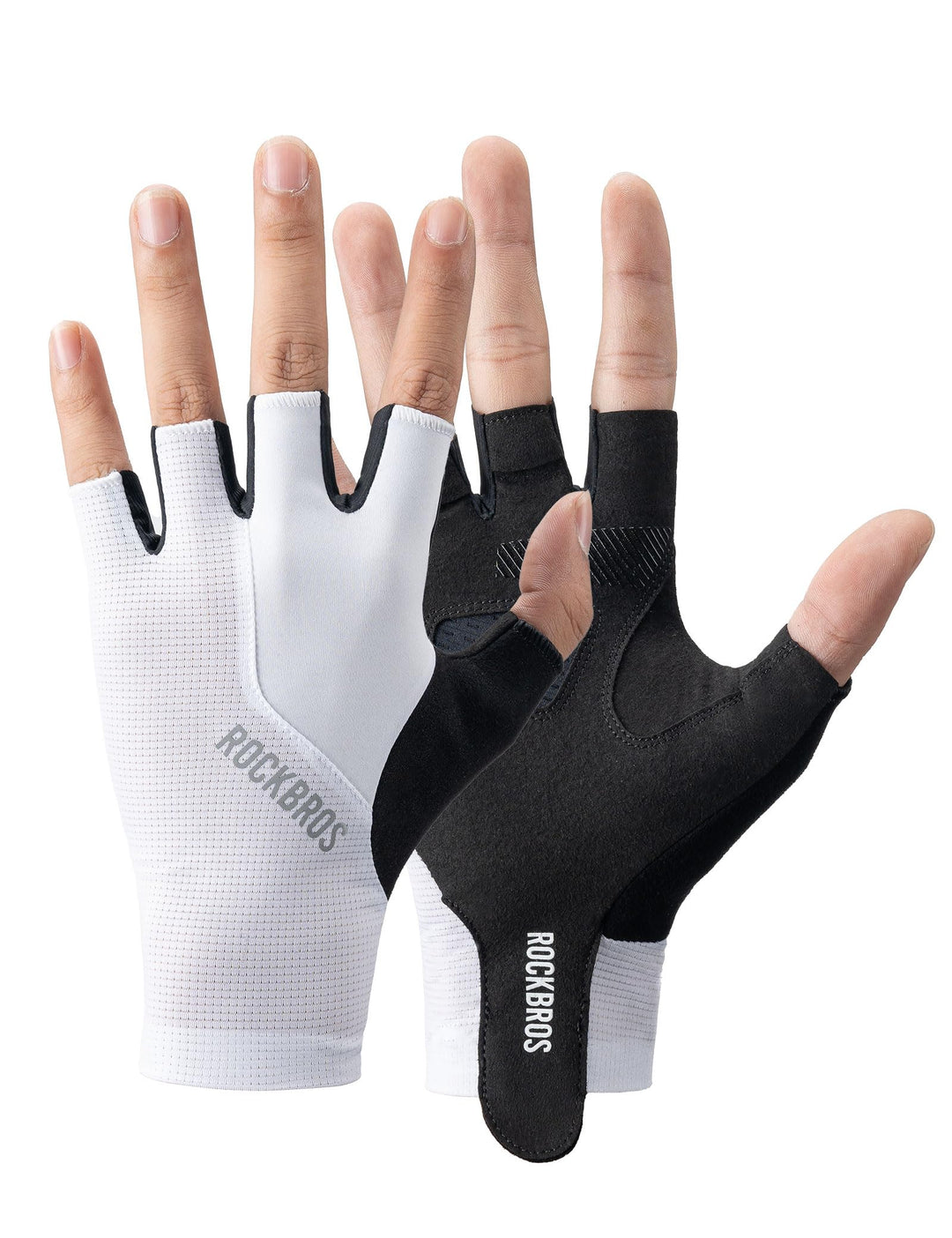 reflektierende fahrradhandschuhe Road To Sky Halbfinger Fahrradhandschuhe Atmungsaktive Reflektierende – ROCKBROS-DE