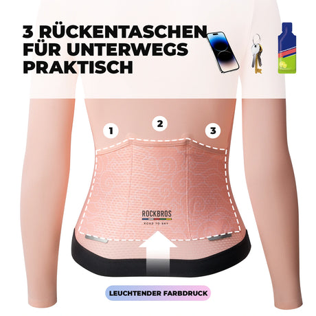 ROAD TO SKY Damen Fahrradtrikot – Langarm, atmungsaktiv & schnelltrocknend