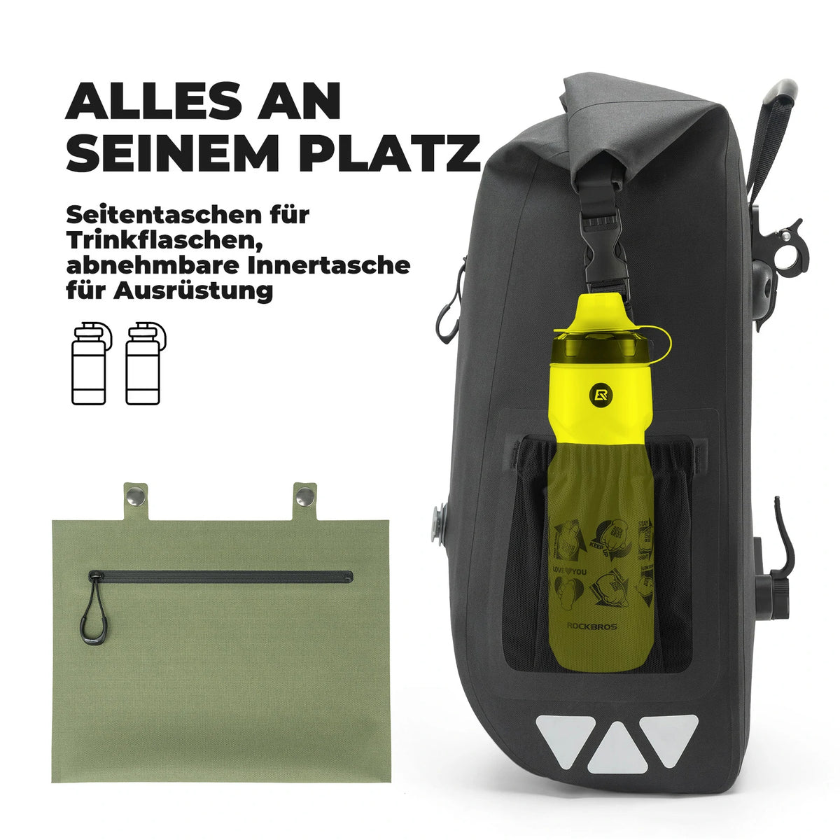 fahrradtasche wasserdicht rucksack Road to Sky Gepäckträgertasche Wasserdicht Fahrradtasche für Gepäckträ – ROCKBROS-DE