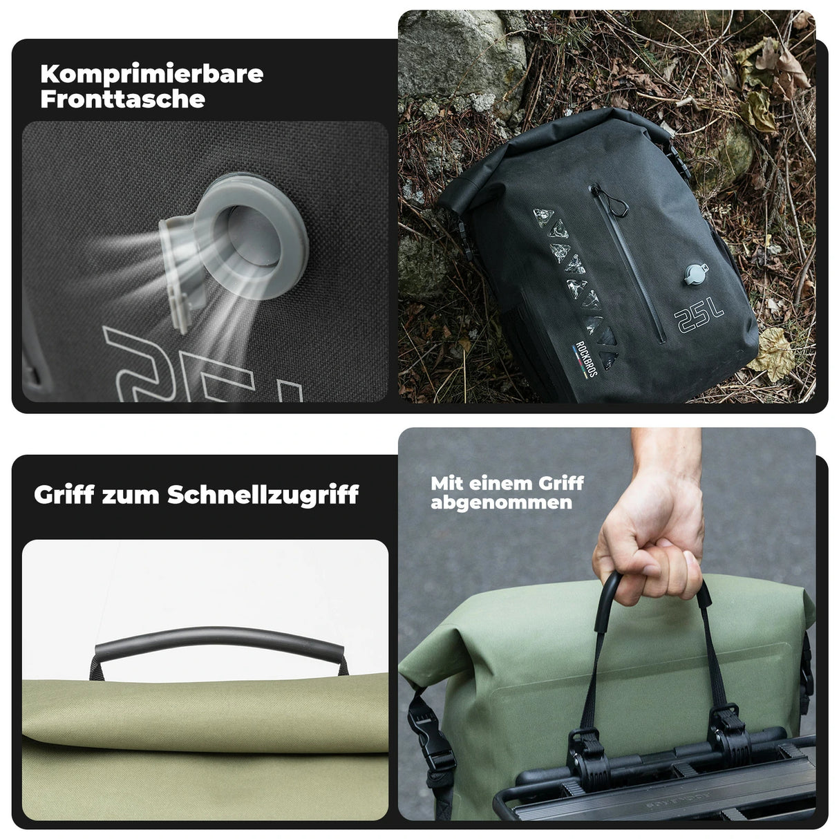 ROAD TO SKY Gepäckträgertasche – Wasserdichte Fahrradtasche