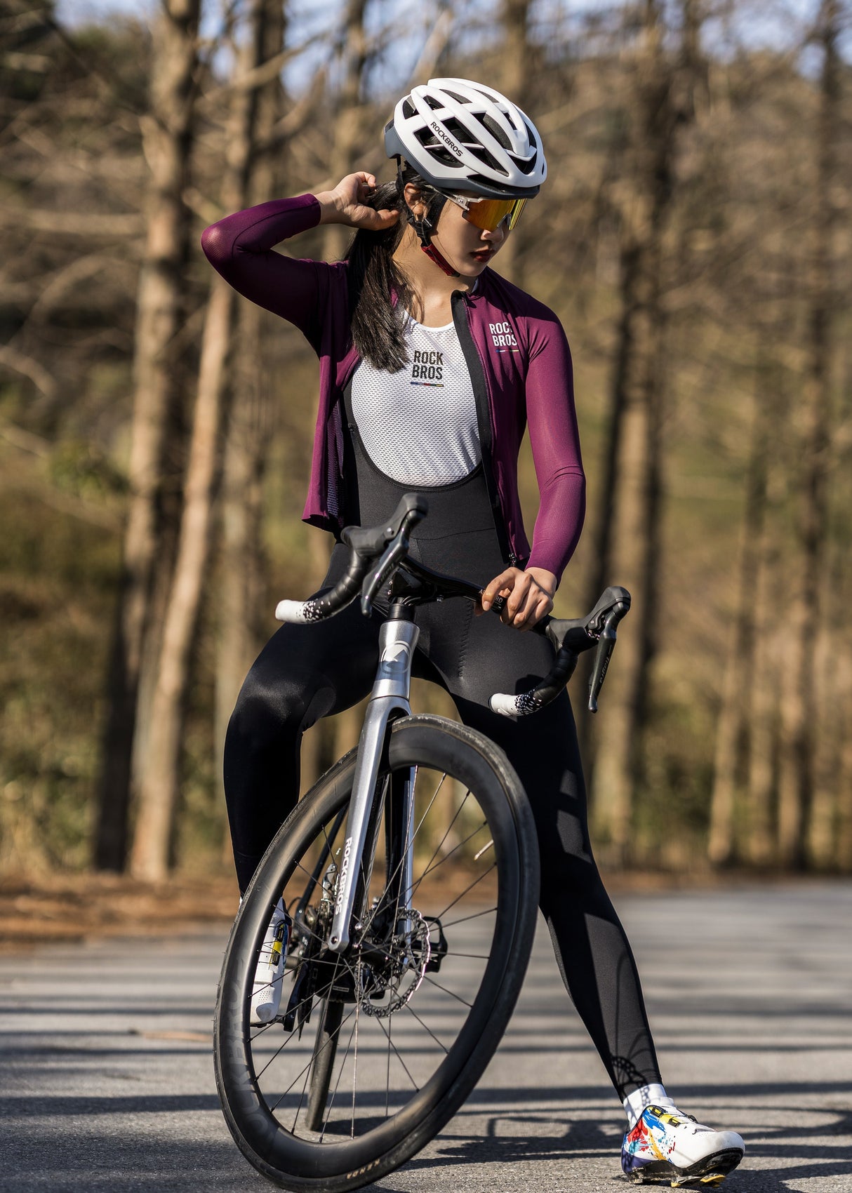 Road-to-Sky Damen-Radlerhose mit Trägern