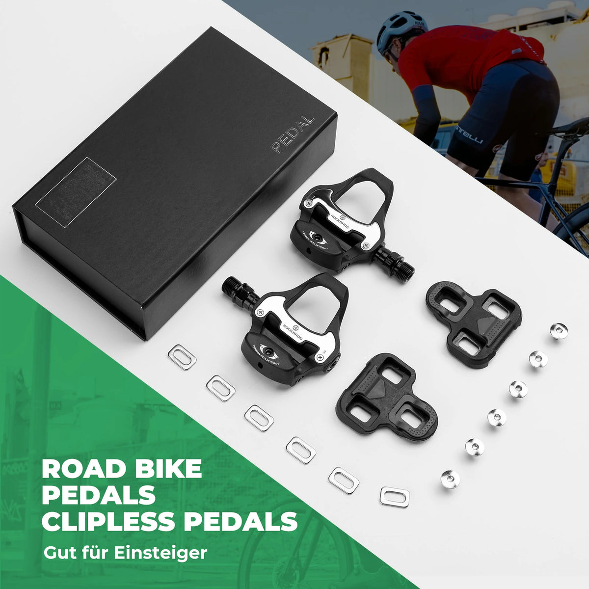 keo clipless pedals SPD Bike 146g Lightweight LOOK Compatible – ROCKBROS-DE Das richtige Rad zum chlorinated_inside-Ja Color:Clear/Celeste-OB-C The LOOK Keo Blade