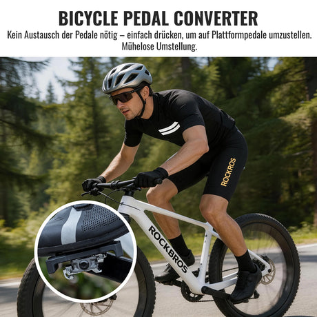 ROCKBROS SPD‑Pedaladapter – Kompatibel mit Shimano M‑Serie, rutschfeste Plattform