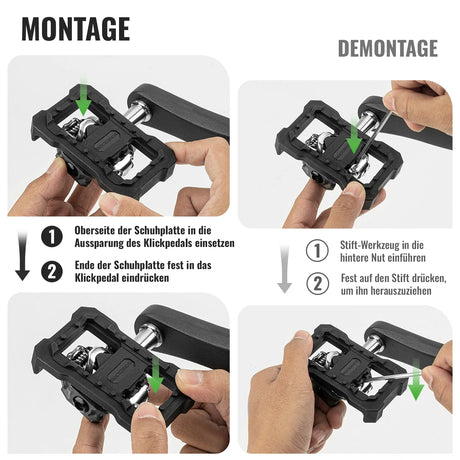 ROCKBROS SPD‑Pedaladapter – Kompatibel mit Shimano M‑Serie, rutschfeste Plattform