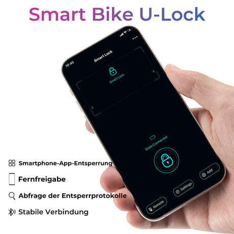 Fingerabdruck-Bügelschloss – IP6 Wasserdicht, Bluetooth & USB-Aufladung