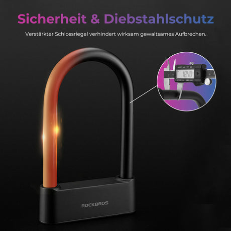 Fingerabdruck-Bügelschloss – IP6 Wasserdicht, Bluetooth & USB-Aufladung