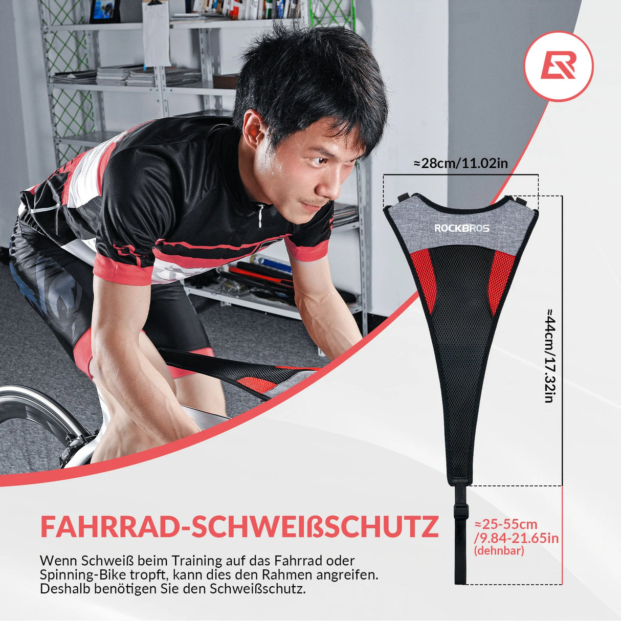 Schweißfänger für Rollentrainer – Saugstark, atmungsaktiv & schnell trocknend