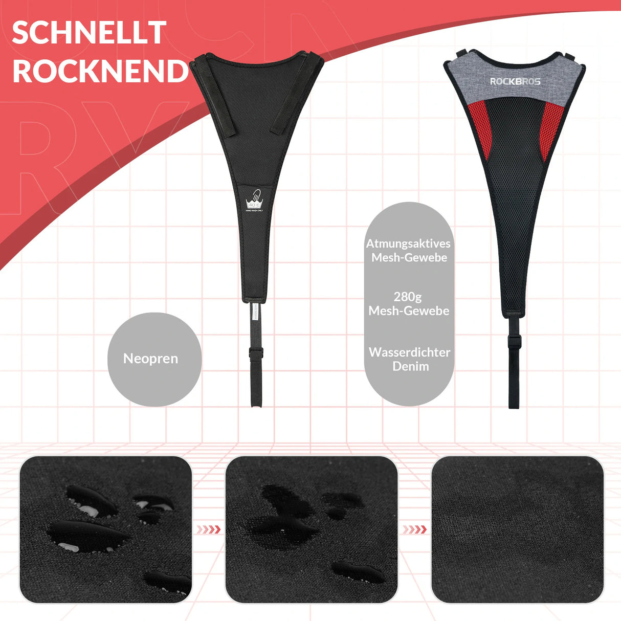 Schweißfänger für Rollentrainer – Saugstark, atmungsaktiv & schnell trocknend