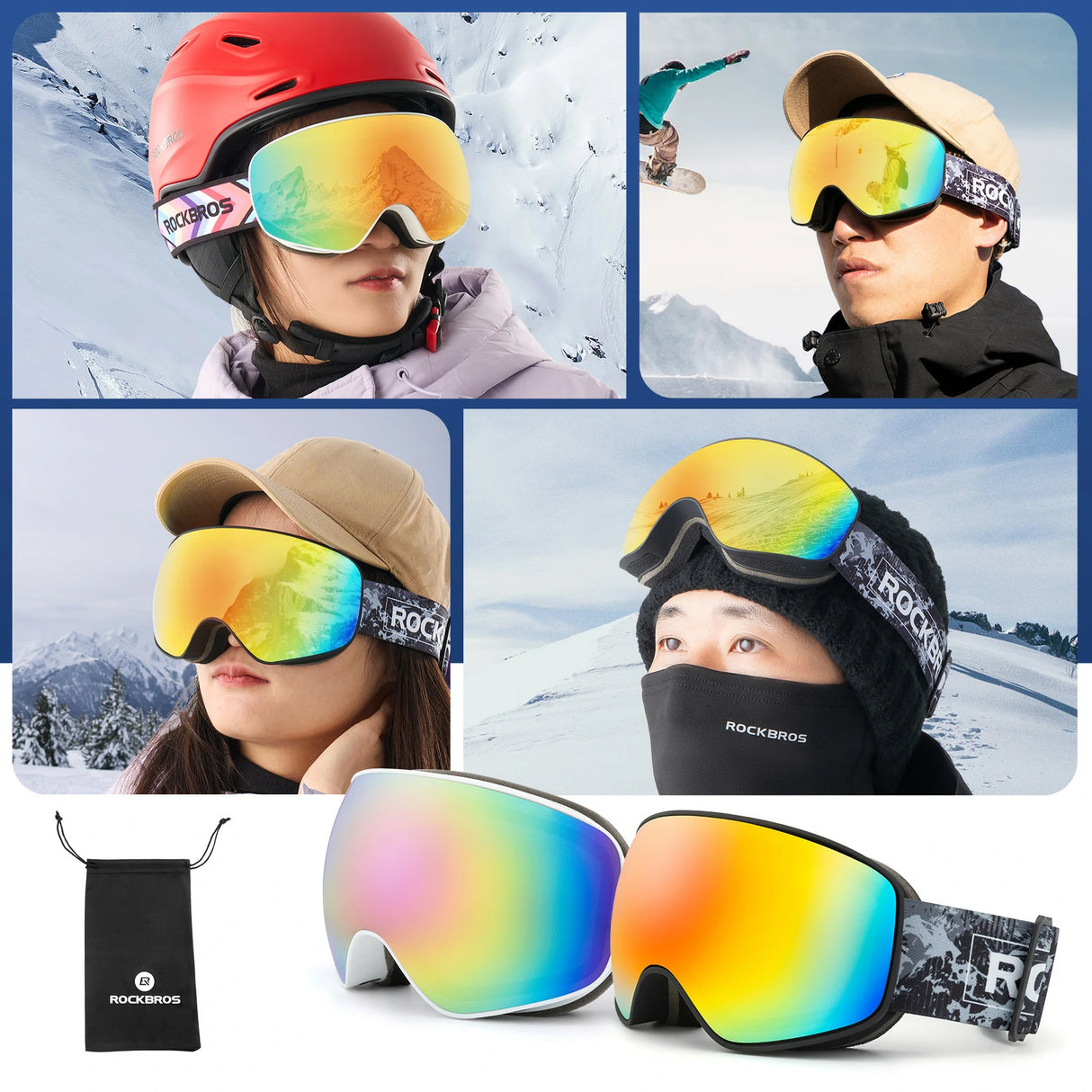 Skibrille für Brillenträger – UV-Schutz, Helmkompatibel & Anti-Fog