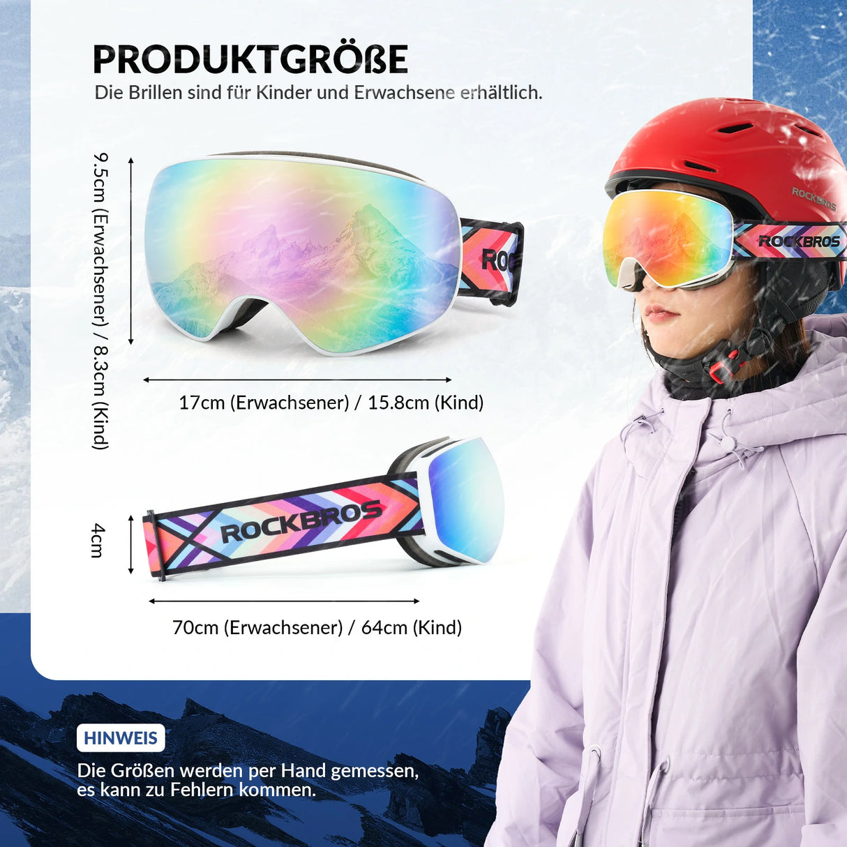 Skibrille für Brillenträger – UV-Schutz, Helmkompatibel & Anti-Fog