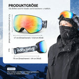Skibrille für Brillenträger – UV-Schutz, Helmkompatibel & Anti-Fog
