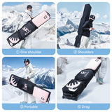 Qunature Ski‑ & Snowboard‑Reisetasche mit Rollen – Für 140–162 cm Länge