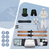 Qunature Ski‑ & Snowboard‑Reisetasche mit Rollen – Für 140–162 cm Länge