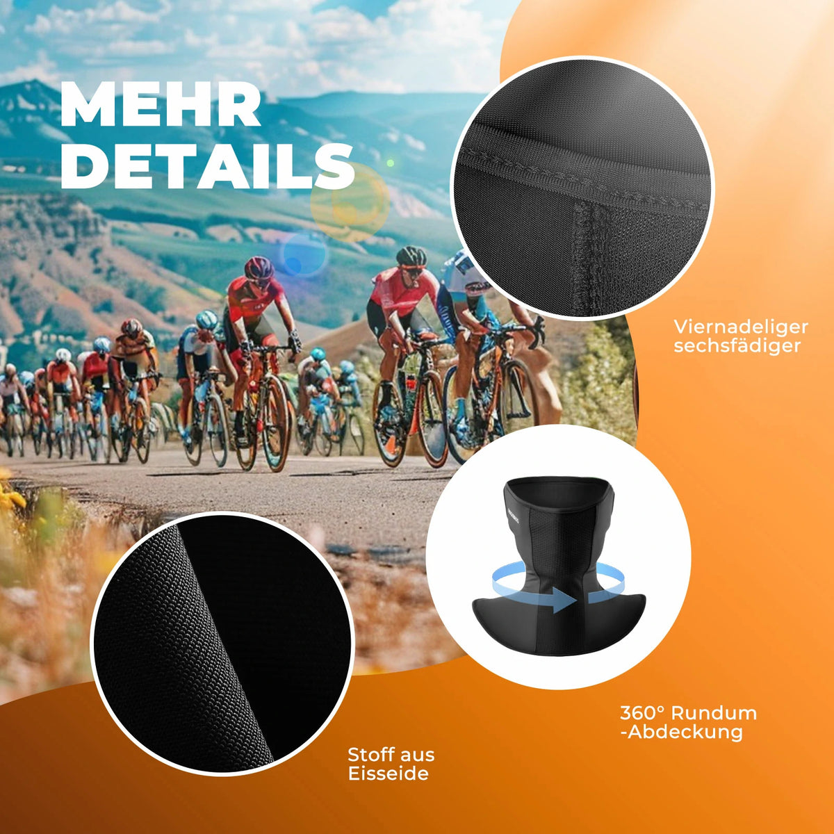 schlauchtuch rennrad Sommer Halbe Sturmhaube Kühlung Schlauchtuch Multifunktionstuch – ROCKBROS-DE