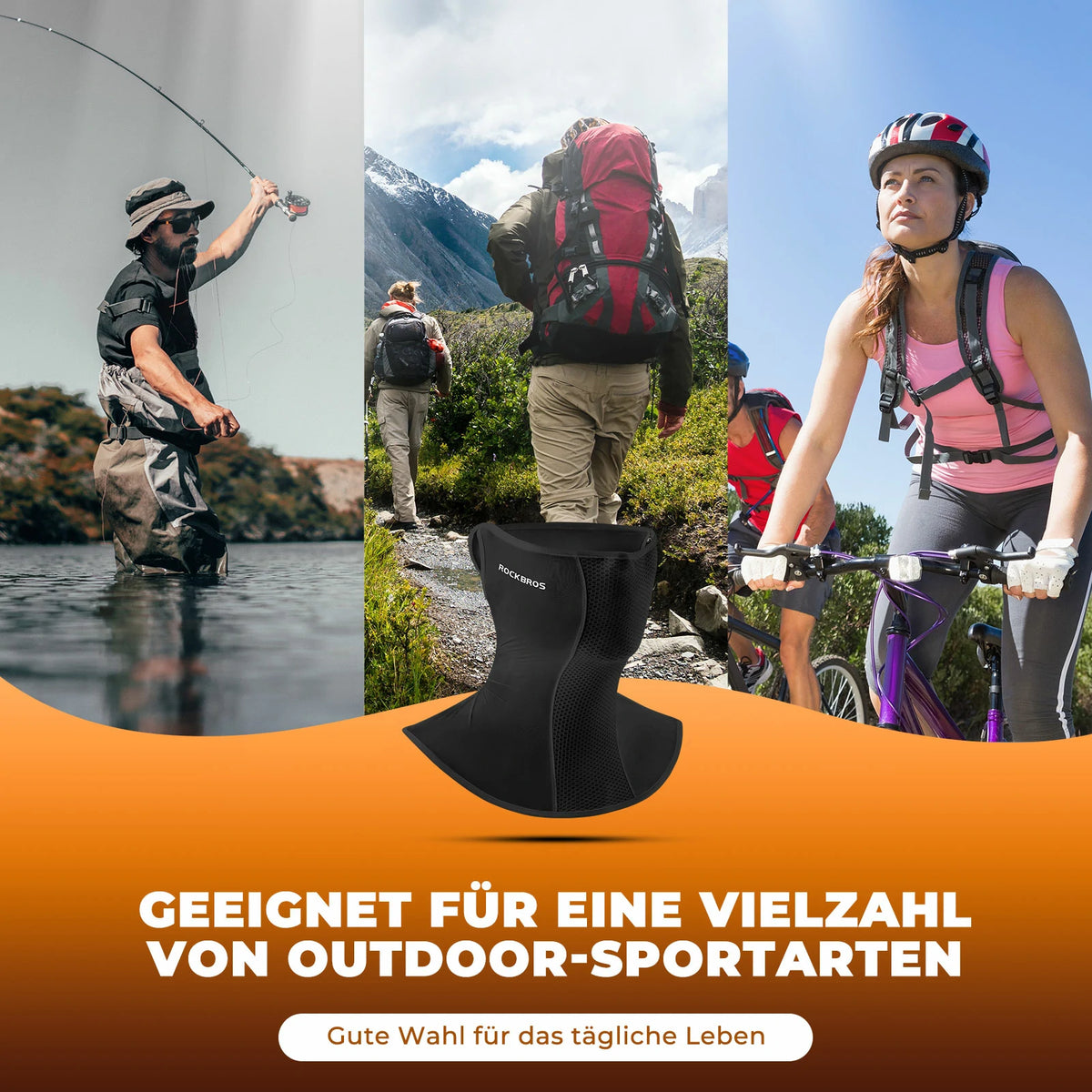 multifunktionstuch unter fahrradhelm Sommer Halbe Sturmhaube Kühlung Schlauchtuch Multifunktionstuch –  ROCKBROS-DE