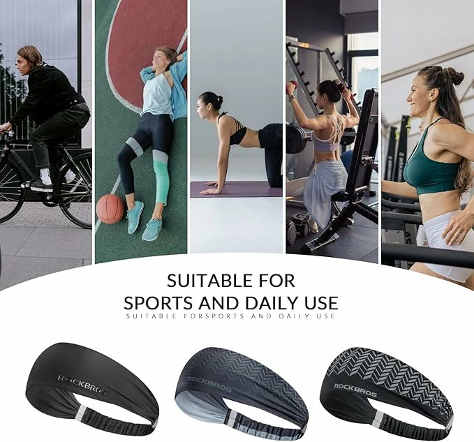 Sport Stirnbänder Wicking Schweißband Stirn Elastisch rutschfest Haarband - ROCKBROS-EU