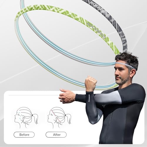 Stirnband Sport Schweißband Haarband 6 Stück – 50-76 cm