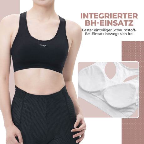 TVI Damen Ärmelloses Radtrikot Fahrradweste – Sommer, Integrierter BH-Einsatz & Atmungsaktiv