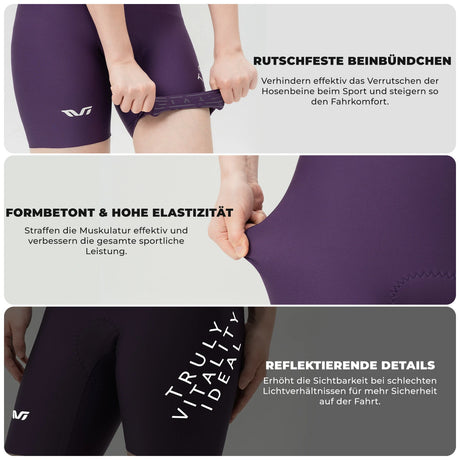 Entdecke die TRULY VITALITY Damen Bib-Shorts: Deine Lösung für ultimativen Komfort und Performance auf dem Rad.