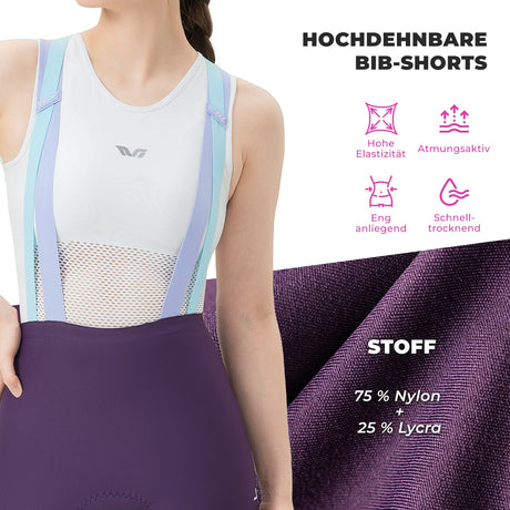 Entdecke die TRULY VITALITY Damen Bib-Shorts: Deine Lösung für ultimativen Komfort und Performance auf dem Rad.
