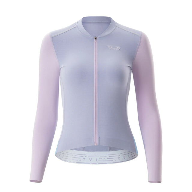 TVI Damen Langarm‑Radtrikot – Mit 3 Rückentaschen & Reflexstreifen, atmungsaktiv & dehnbar