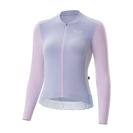 TVI Damen Langarm‑Radtrikot – Mit 3 Rückentaschen & Reflexstreifen, atmungsaktiv & dehnbar