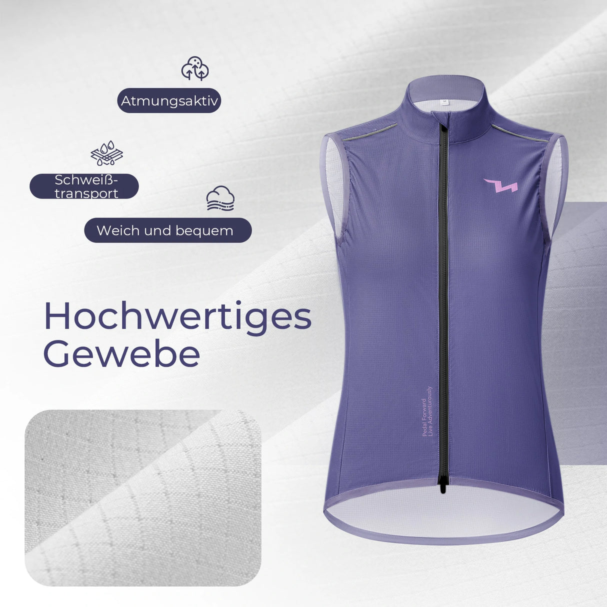 TVI Damen Winddichte Weste – Leicht & Atmungsaktiv