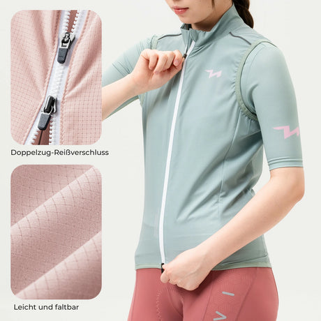 TVI Damen Winddichte Weste – Leicht & Atmungsaktiv