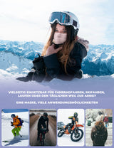 TVI Damen Winter Halbe Sturmhaube – Warme Ski-Maske & Winddichtes Halstuch