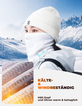 TVI Damen Winter Halbe Sturmhaube – Warme Ski-Maske & Winddichtes Halstuch