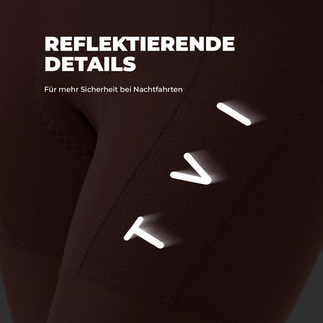 TVI Fahrrad Trägerhose Damen – Kurz, gepolstert, mit magnetischem Träger