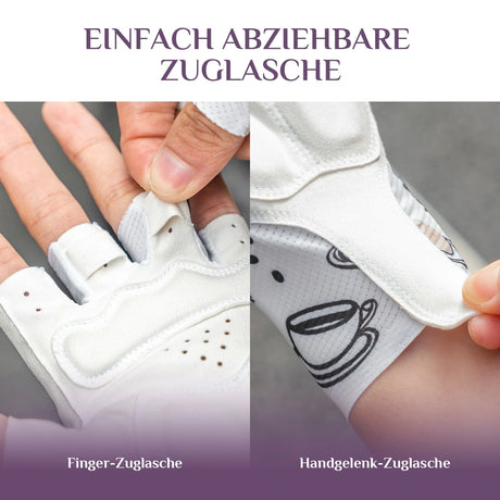 TVI Fahrradhandschuhe Damen – Sommer‑Halbfinger, mit SBR‑Stoßdämpfung