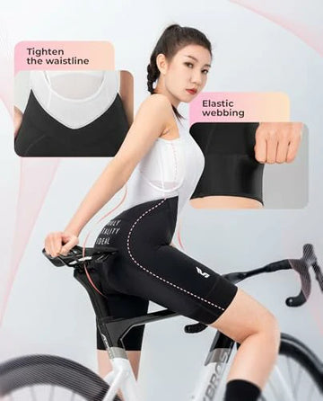 TVI Fahrradhose Träger-Radhose Damen Gepolstert Shaping-Effekt Sommer – ROCKBROS-DE
