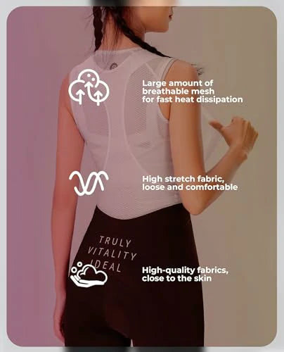 TVI Fahrradhose – Träger‑Radhose Damen, gepolstert mit Shaping‑Effekt, Sommer