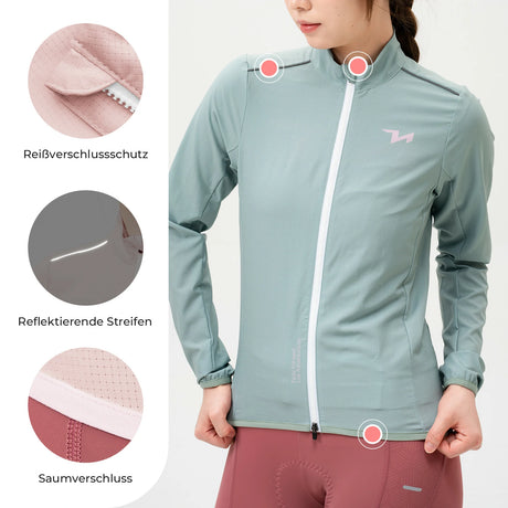 TVI Fahrradjacke Damen – Atmungsaktiv, leicht & winddicht