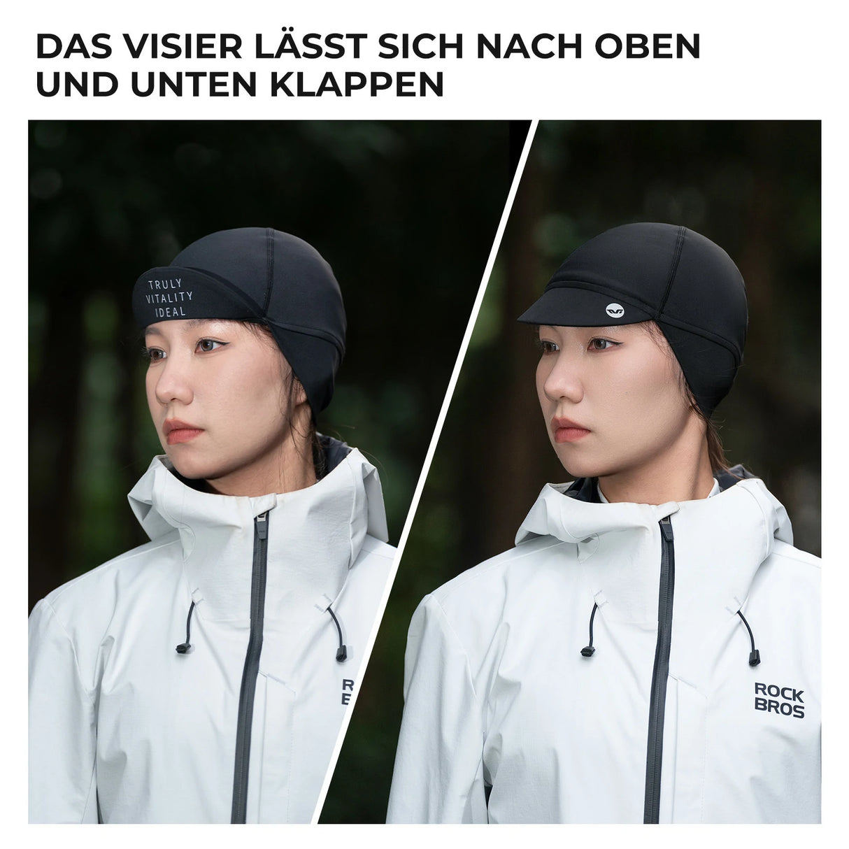 TVI Fahrradmütze Winter – Fleece‑Helmuntermütze mit Ohrenabdeckung