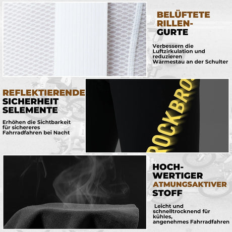 Herren Trägerhose (Bib Shorts) – Gepolstert, atmungsaktiv & schnelltrocknend